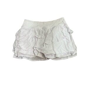 White Tennis Skirt Skort Girls Size Large Built-In Shorts Active Sports Gym